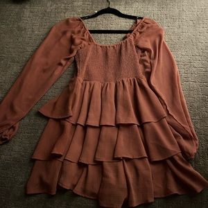 blush ruffled romper size small